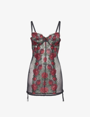 SAVAGE X FENTY: Les Roses Underwired Lace Slip