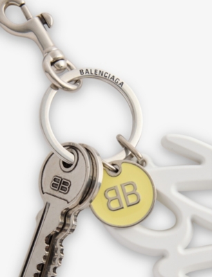 BALENCIAGA: BB Silicone Keyring
