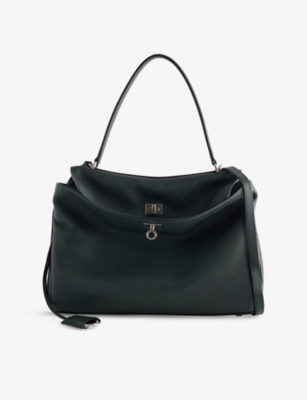 BALENCIAGA: Rodeo Medium Leather Top-Handle Bag