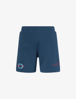 GIVENCHY: New Board Embroidered Cotton-Jersey Sweat Shorts