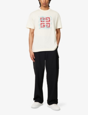 Givenchy Off-white 4g Regular Fit T-shirt In Ivory