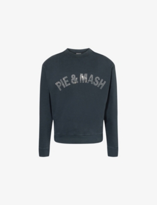 HIGHSNOBIETY: London Pie & Mash Crystal-Embellished Cotton Sweatshirt