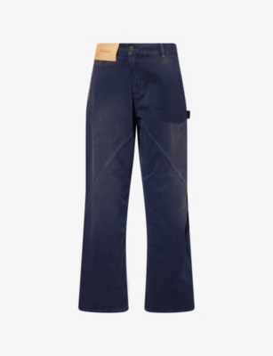 JW ANDERSON: Twisted Workwear Panelled Denim Jeans