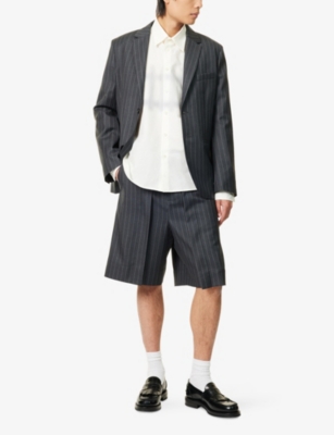 JW ANDERSON: Graphic-Print Boxy-Fit Linen-Cotton Shirt