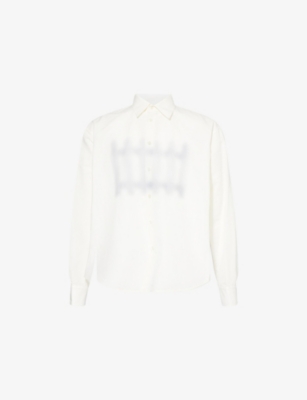JW ANDERSON: Graphic-Print Boxy-Fit Linen-Cotton Shirt