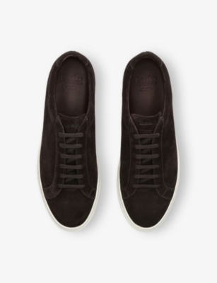 LOAKE MENS DARK BROWN SPRINT SUEDE LOW-TOP TRAINERS EUR 45 / 11 UK 