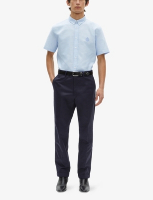 The Kooples Mens Dark Navy Straight-leg Regular-fit Cotton Trousers