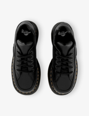 Dr. Martens' Womens Dr. Martens Buzz 5 Eye Leather Shoes In Black Milled Nappa