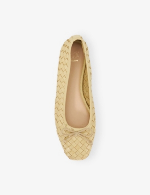 DUNE: Heat Woven Leather Ballet Flats
