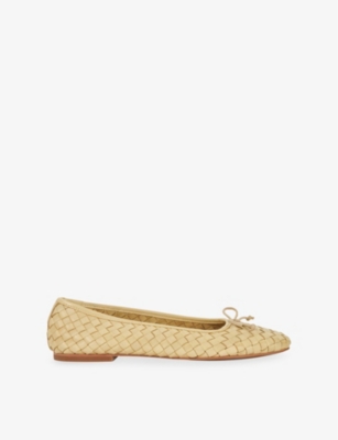 DUNE: Heat Woven Leather Ballet Flats