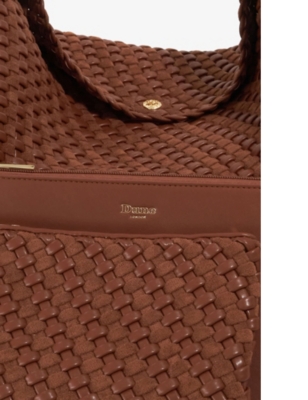 Dune Womens  Deliberate Xl Woven Shoulder Bag In Tan Synthetic