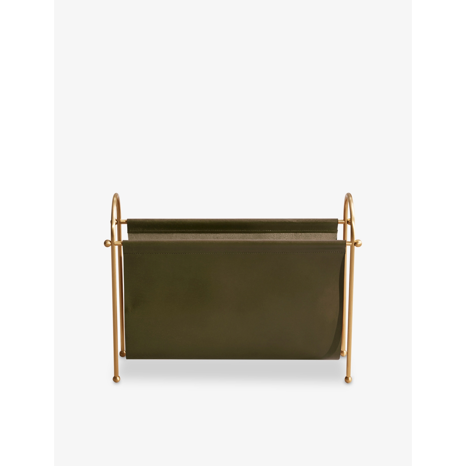 Soho Home Meard Leather and Brass Magazine Rack