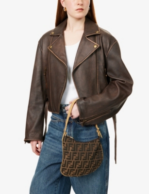 RESELFRIDGES: Pre-Loved Fendi Zucca Oyster Hobo Shoulder Bag