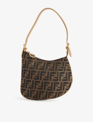 RESELFRIDGES: Pre-Loved Fendi Zucca Oyster Hobo Shoulder Bag