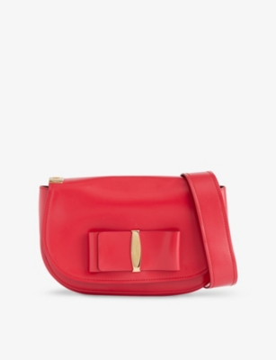 RESELFRIDGES: Pre-loved Ferragamo Vara Leather Shoulder Bag