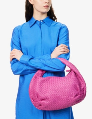 RESELFRIDGES: Pre-Loved Medium Intrecciato Belly Leather Hobo Bag