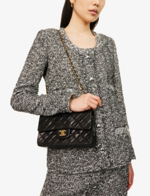 RESELFRIDGES: Pre-loved Chanel Classic Double-Flap Leather Shoulder Bag