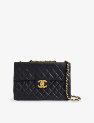 RESELFRIDGES: Pre-Loved Chanel XL Classic Single Flap Leather Shoulder Bag