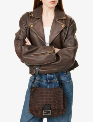 RESELFRIDGES: Pre-Loved Fendi Zucchino Mamma Canvas Shoulder Bag