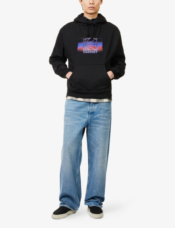 Glitch Regular-Fit Cotton-Jersey Hoody