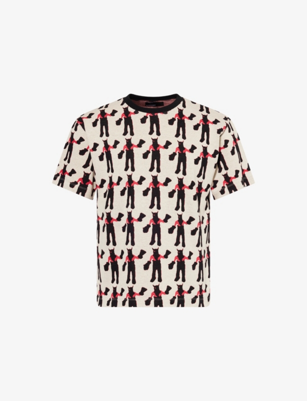 Devil Short-Sleeve Jacquard-Knit T-Shirt