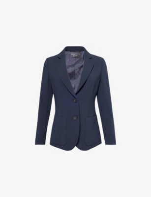 EMPORIO ARMANI: Single-Breasted Notched-Lapel Woven Blazer