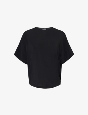 EMPORIO ARMANI: Relaxed-fit short-sleeve stretch-jersey top