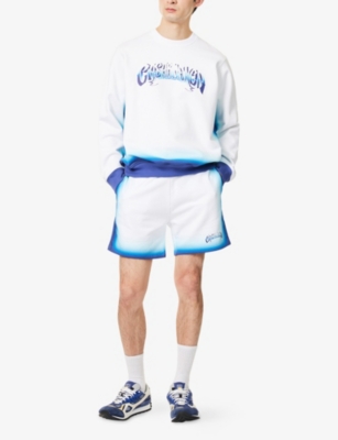 CASABLANCA: Spray Dye Gradient Crew-Neck Cotton-Jersey Sweatshirt