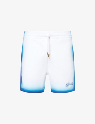CASABLANCA: Gradient Logo-Print Cotton Sweat Shorts