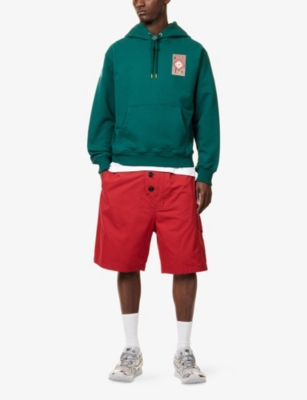 CASABLANCA: Gothic Stacked Relaxed Cotton-Jersey Hoody