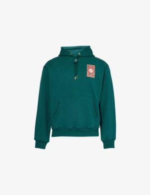 CASABLANCA: Gothic Stacked Relaxed Cotton-Jersey Hoody