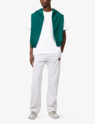 Brand-Appliqué Straight-Leg Cotton-Jersey Jogging Bottoms
