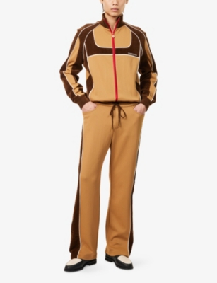 CASABLANCA: Two Tone Embroidered-Branding Woven Jacket