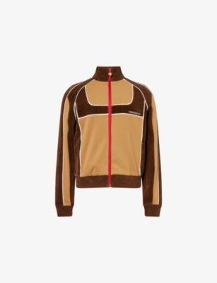 CASABLANCA: Two Tone Embroidered-Branding Woven Jacket