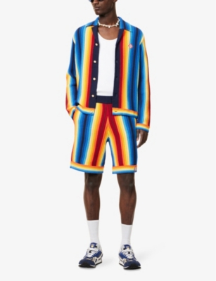 CASABLANCA: Brand-Appliqué Gradient Towelling Cotton-Blend Jacket