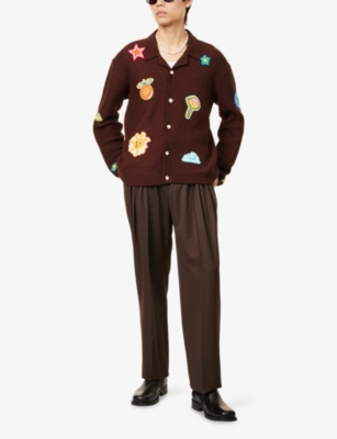 CASABLANCA: Regular-Fit Embroidered Cotton-Crochet Shirt