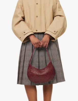 DRAGON DIFFUSION: Nova Braided-Leather Shoulder Bag