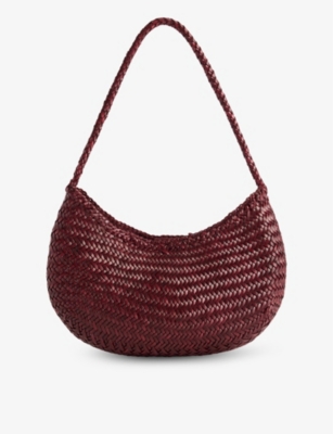 DRAGON DIFFUSION: Nova Braided-Leather Shoulder Bag