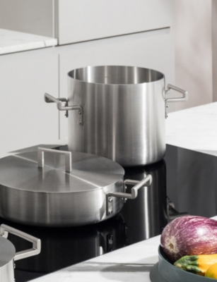 Alessi La Cintura Di Orione Stainless Steel Pot In Silver