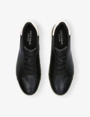 Cole Haan Mens  Grandpro Luxe Leather Low-top Trainers In Blk/white
