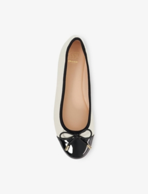 DUNE: Highest Wide-Fit Leather Ballet Flats