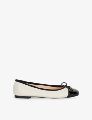 DUNE: Highest Wide-Fit Leather Ballet Flats
