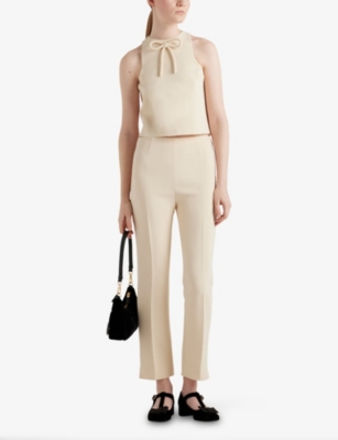 PRADA: Sablè Compact Sleeveless Woven Top