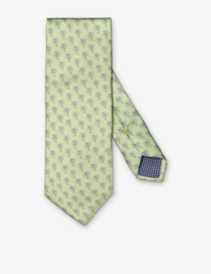ETON: Palm Tree-Motif Silk Tie