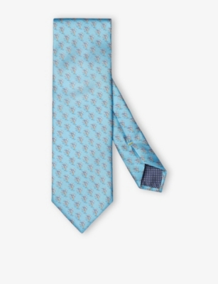 ETON: Palm Tree-Motif Silk Tie