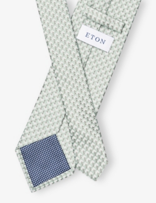 ETON: Geometric-Print Silk Tie
