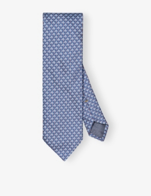 ETON: Geometric-Print Silk Tie
