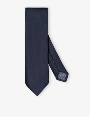 ETON: Solid Silk And Linen Tie