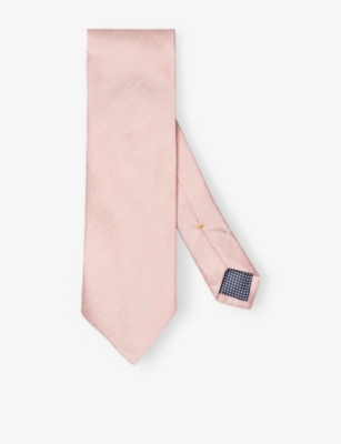 ETON: Solid Silk And Linen Tie