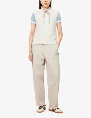 CARHARTT OMENS CARHARTT WIP SIGNATURE CABLE-KNIT WOOL-BLEND VEST